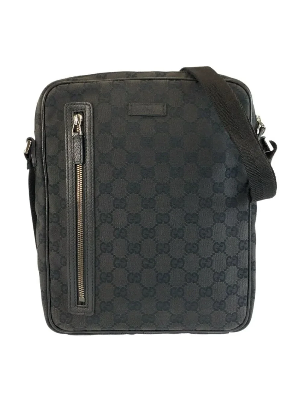 Gucci Black GG Canvas Shoulder Bag